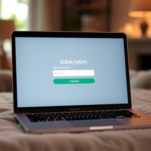 A person cancelling a subscription on their laptop, highlighting the importance of reviewing and cancelling unused services.