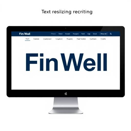 Demonstration of text resizing on the FinWell website, showing the text at different sizes.