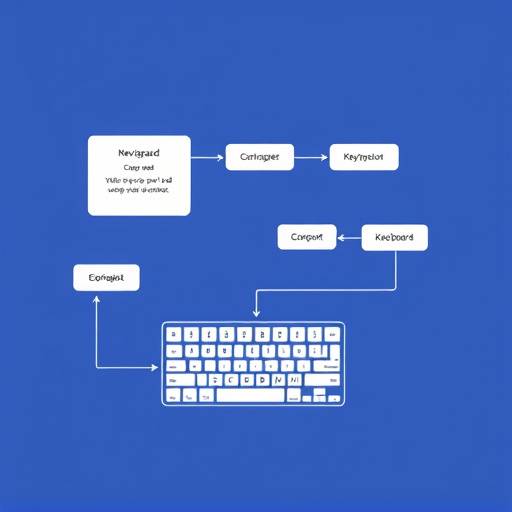 Diagram showing the keyboard navigation flow on the FinWell website.
