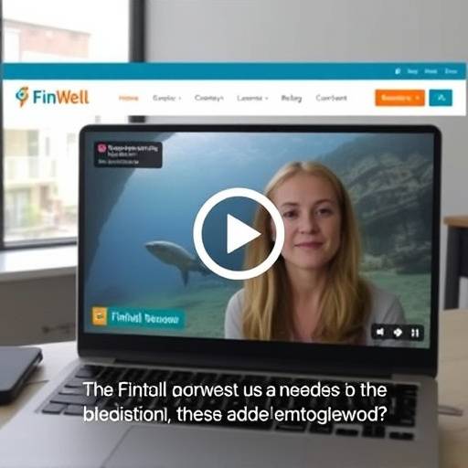Screenshot of a video with captions on the FinWell website.